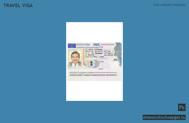 Beispielvorschau für das italienische Schengen-Visum Version 2